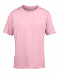 Gildan rövidujjú környakas gyermek pamut póló, uniszex - pink (gib64000pink)