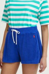 Ralph Lauren rövidnadrág női, sima, magas derekú, 211936222 - kék XL