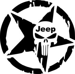Jeep Punisher matrica 30 cm
