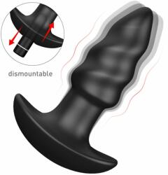 Guilty Toys Vibrator Anal Booty, 9 Moduri Vibratii, Silicon, USB, Negru, 10 cm