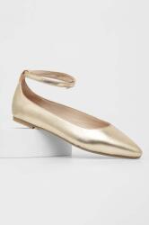 Answear Lab bőr balerina cipő sárga - arany Női 41