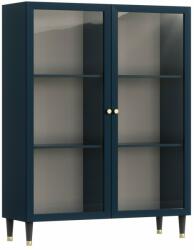ASIR Vitrină Includo 120 display cabinet Navy albastru / Alb/Sticlă (Granat (SF-INC-N-WITG120)