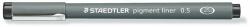 STAEDTLER Tusfilc, 0, 5 mm, STAEDTLER Pigment Liner 308 , fekete (308 05-9)