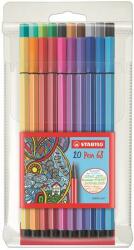 STABILO Rostirón készlet, 1 mm, STABILO Pen 68 , 20 különböző szín (6820/PL)