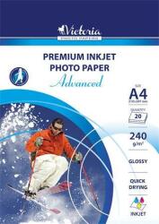 Victoria Paper Fotópapír, tintasugaras, A4, 240 g, fényes, VICTORIA PAPER Advanced (IJP250G-A4-20SHEETS) - treewell
