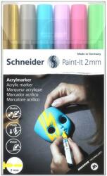 Schneider Dekormarker készlet, akril, 2 mm, SCHNEIDER Paint-It 310 , 6 különböző szín (120196)