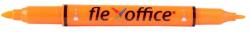 FlexOffice Szövegkiemelő, 1, 0/4, 0 mm, kétvégű, FLEXOFFICE HL01 , narancs (FO-HL01O)
