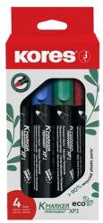 Kores Alkoholos marker készlet, 3 mm, kúpos, KORES Eco K-Marker , 4 különböző szín (20764) - treewell