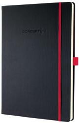 Sigel Jegyzetfüzet, exkluzív, A4, vonalas, 97 lap, keményfedeles, SIGEL Conceptum Red Edition , fekete-piros (CO661)