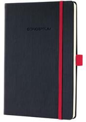 Sigel Jegyzetfüzet, exkluzív, A5, kockás, 97 lap, keményfedeles, SIGEL Conceptum Red Edition , fekete-piros (CO662)
