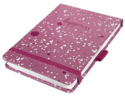 Sigel Jegyzetfüzet, exkluzív, 110x79 mm, pontrácsos, 79 lap, keményfedeles, SIGEL Jolie Pink Happiness (JN338)