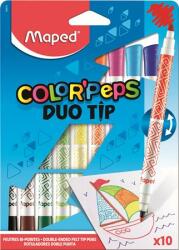 Maped Filctoll készlet, MAPED Color Peps Duo Tip , 10 különböző szín (849010)