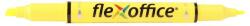FlexOffice Szövegkiemelő, 1, 0/4, 0 mm, kétvégű, FLEXOFFICE HL01 , sárga (FO-HL01Y)