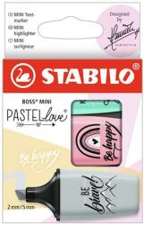 STABILO Szövegkiemelő készlet, STABILO, Boss Mini Pastellove , 3 különböző szín (07/03-49)