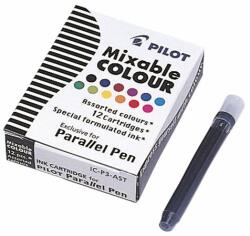 Pilot Töltőtoll patron, PILOT Parallel Pen , 12 különböző szín (IC-P3-AST)