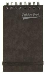 Pukka Pad Jegyzetfüzet, 127x76 mm, vonalas, 60 lap, PUKKA PAD Pressboard , fekete (7275-PRS)