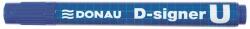 DONAU Alkoholos marker, 2-4 mm, kúpos, DONAU D-signer U , kék (7371001-10PL)