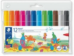 STAEDTLER Filctoll készlet, 3 mm, vastag, STAEDTLER Noris 340 , 12 különböző szín (340 WP12)