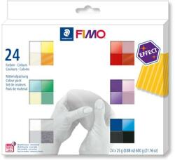 FIMO Gyurma, készlet, 24x25 g, égethető, FIMO Effect Colours 24 különböző szín (8013 C24-1)
