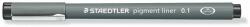 STAEDTLER Tusfilc, 0, 1 mm, STAEDTLER Pigment Liner 308 , fekete (308 01-9)