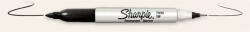 Sharpie Alkoholos marker, kúpos, kétvégű, SHARPIE Twin Tip , fekete (S0811100)