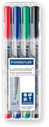 STAEDTLER Alkoholmentes marker készlet, OHP, 0, 6 mm, STAEDTLER Lumocolor® 316 F , 4 különböző szín (316 WP4)