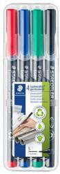 STAEDTLER Alkoholos marker készlet, OHP, 0, 4 mm, STAEDTLER Lumocolor® 313 S , 4 különböző szín (313 WP4)