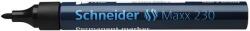 Schneider Alkoholos marker, 1-3 mm, fémházas, SCHNEIDER Maxx 230 , fekete (123001)