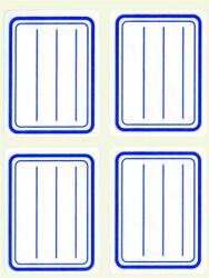 APLI Füzetcímke, kék szegélyes, vonalas, 38x50 mm, 20 db, APLI (10195)
