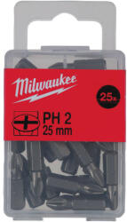 Milwaukee PH2 25mm 25pc. 4932399587 Set capete bit, chei tubulare