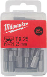 Milwaukee TX25 25mm 25pc. 4932399597 Set capete bit, chei tubulare