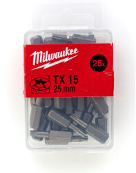 Milwaukee TX15 25mm 25pc. 4932399595 Set capete bit, chei tubulare
