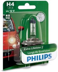 Philips LongLife EcoVision H4 55W 12V (12342LLECOB1)