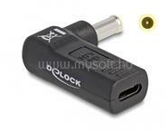 Delock Laptop töltőkábel adapter USB Type-C anya - Samsung 5, 5 x 3, 0 mm apa 90° fokban hajlított (DL60013) (DL60013)