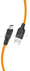 hoco. X21 szilikon töltőkábel Micro USB 1m, narancssárga (HC711908) (HC711908)