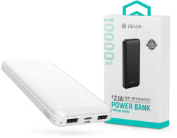 DEVIA hordozható külső akkumulátor / power bank - 10.000 mAh - Devia Kintone Series V3 - 2xUSB + Type-C + microUSB - fehér - nextelshop