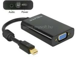 Delock 65598 fekete adapter mini displayport apa > VGA / Audió / tápfeszültség anya (DL65598) (DL65598)