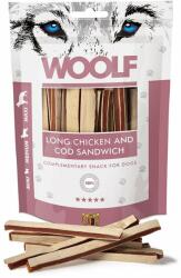 WOOLF Long Chicken And Cod Sandwich 100g pui si cod, pentru caini
