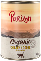 Purizon 6x400g Purizon Organic Csirke, liba & tök nedves macskatáp 12% árengedménnyel