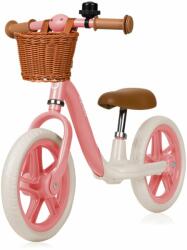 Lionelo Bicicleta fara pedale, Lionelo, Alex Plus, Usoara, Cu ghidon si sa reglabile, Include cos depozitare si sonerie, Din otel, Cu roti din spuma EVA, 12 inch, Pink Rose