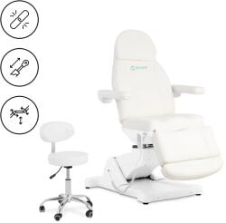 physa Kozmetikai ágy - elektromos - gurulós székkel - 350 W - max. 150 kg egyenként - fehér (PHYSA PORTICI)
