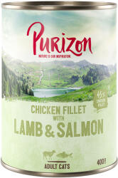 Purizon 6x400g Purizon Adult bárány & lazac nedves macskatáp 12% árengedménnyel