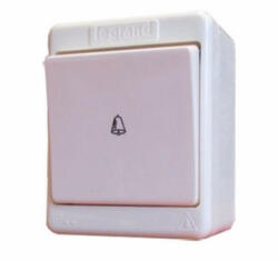 Legrand 83910 Kontállux IP44 egypólusú nyomó csengőjellel fehér KBI 2-N-101 CKV (083910)