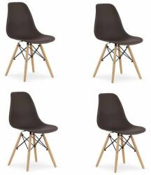 Mercaton 4 székből álló készlet skandináv stílus, Mercaton, Osaka, PP, fa, (MCTART-3601_1S)