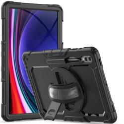 Tech-Protect Калъф с Дръжка за Samsung Tab S9 FE Plus, Tech-Protect Solid360 Case, Черен (9319456606317)