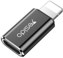 YESIDO Адаптер за Зареждане и Данни за iPhone, Yesido Lightning to USB-C, Черен (GS03)