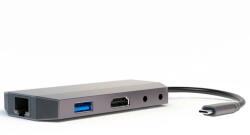 4smarts USB-C Хъб за Лаптопи, 4Smarts 9in1 HDMI-Ethernet-USB 3.0-Card Slot, Сив (4S468781)