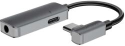 4smarts Аудио Адаптер USB-C за Samsung S21/20 Note 20/10, 4Smarts Splitter AUX 3.5mm, Черен (4S468625)