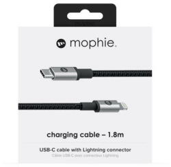 mophie USB-C Кабел за iPhone, Mophie (Lightning) 1m, Черен (409903289)