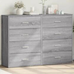 vidaXL 2 db szürke sonoma színű szerelt fa tálalószekrény 60x31x84 cm (3276586) - pepita